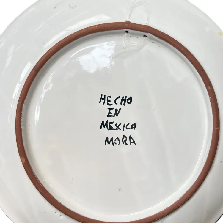 TALAVERA MEXICAN POTTERY PLATE 
Mora, Mexico
Blue Traditional Floral & Geometric Design 

Holiday Hosting