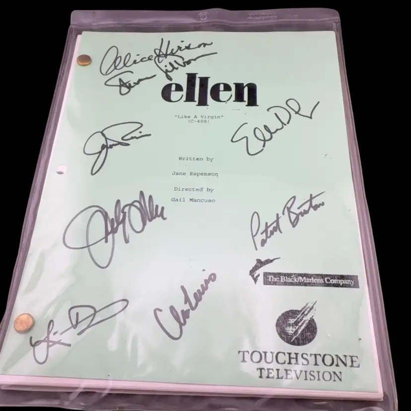 Original Signed Script From Ellen October 1997