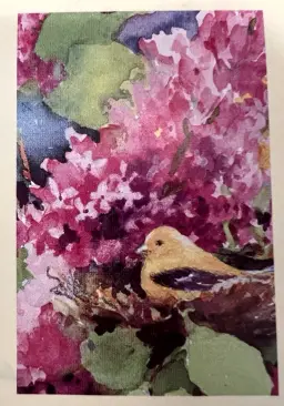 Toland Fine Art Flag Lilacs & Finches T2054 28" x 40" USA Military Standards NEW