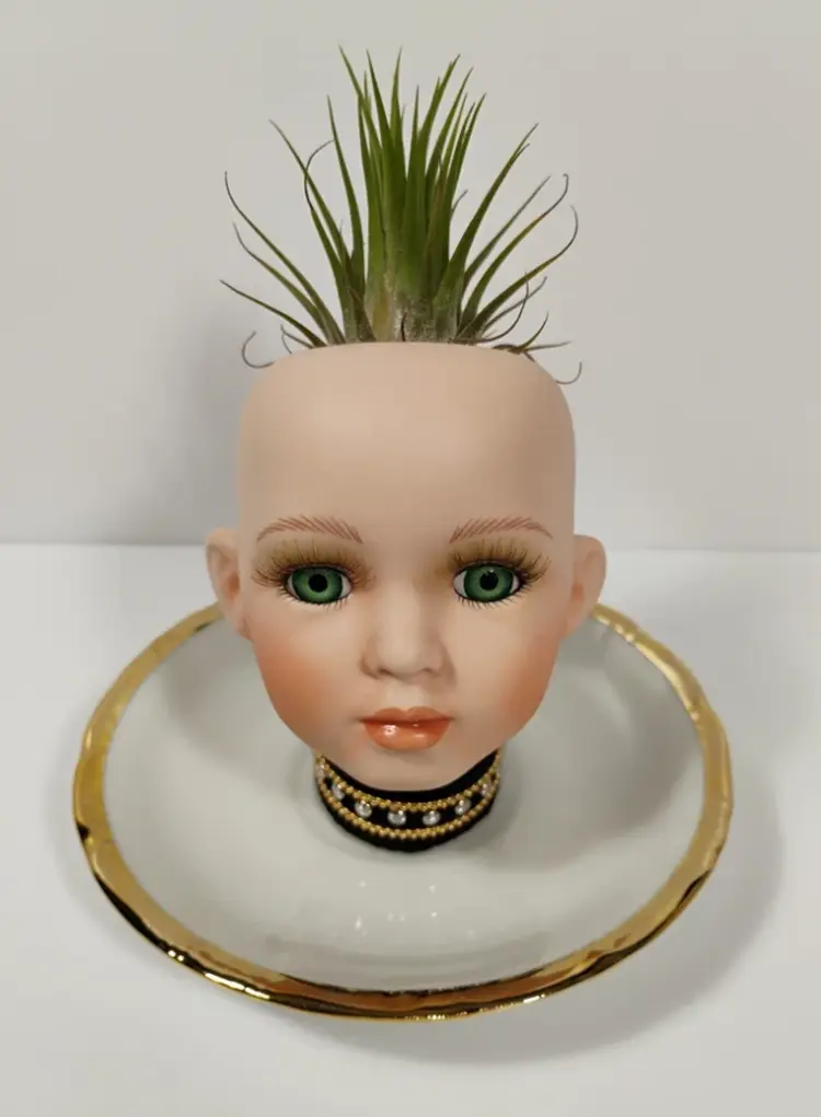 #17 Heidi Baby Doll Head Planter Pot Air Plant Holder
