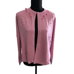 NWT ISAAC MIZRAHI LIVE EMBELLISHED SWEATER