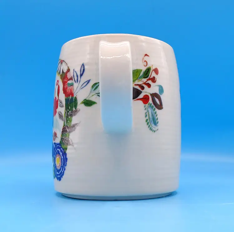 Starla M Halfmann Floral Monogram Ceramic Initial Mug 'D' Anthropologie