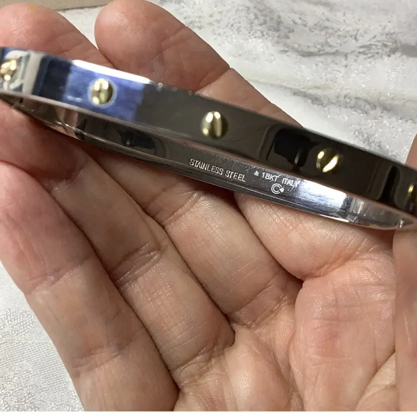 Italian Stainless Steel 18kt Bracelet