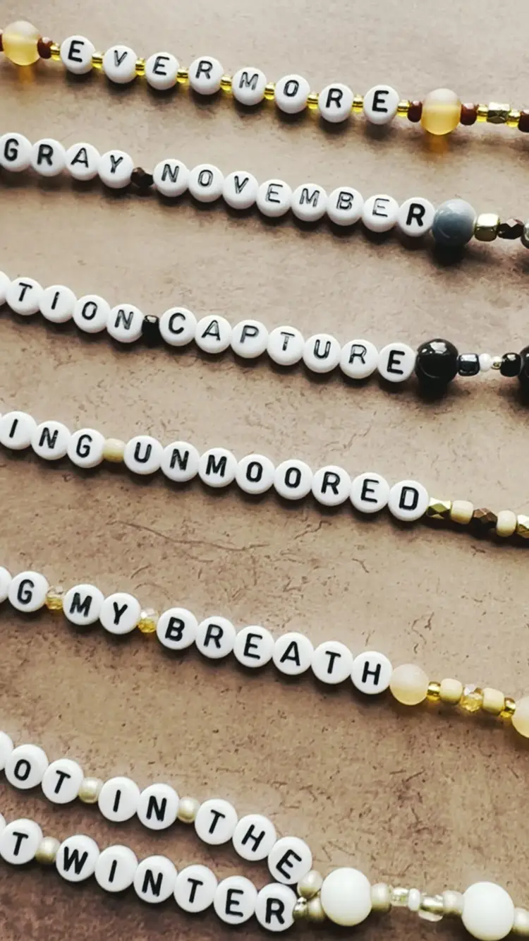 Evermore Swiftie Beaded Friendship Bracelets - Set of 6 - evermore (title track)