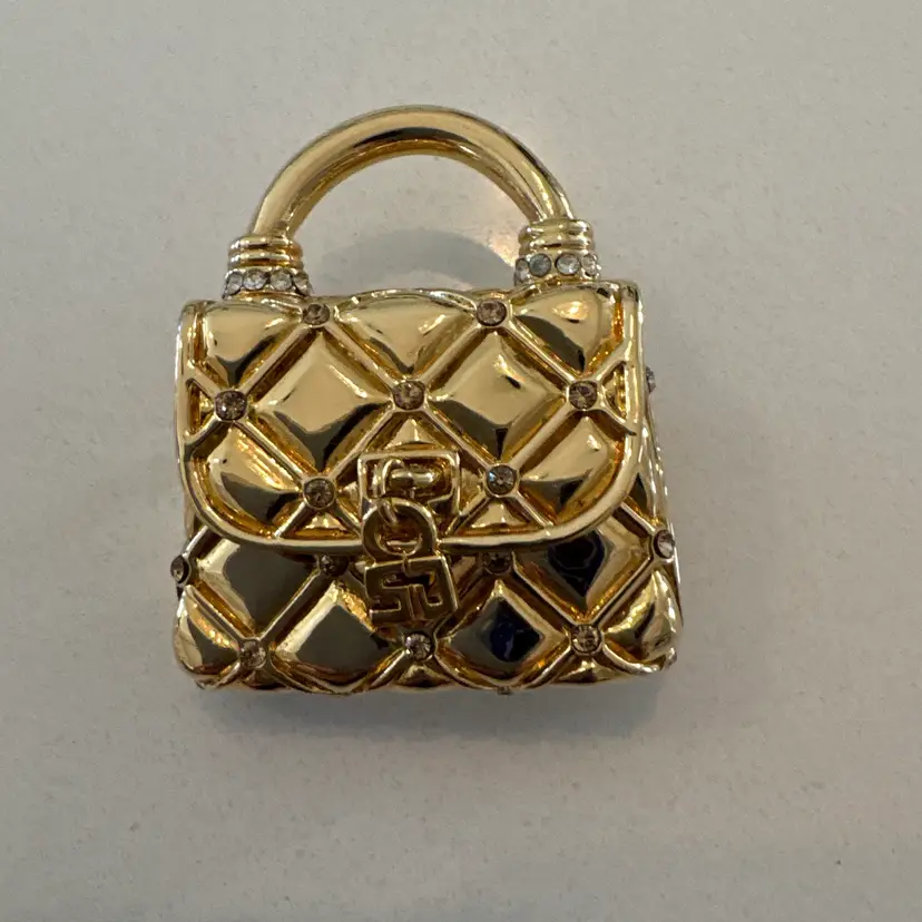 St. John’s Vintage Quilted Purse Brooch