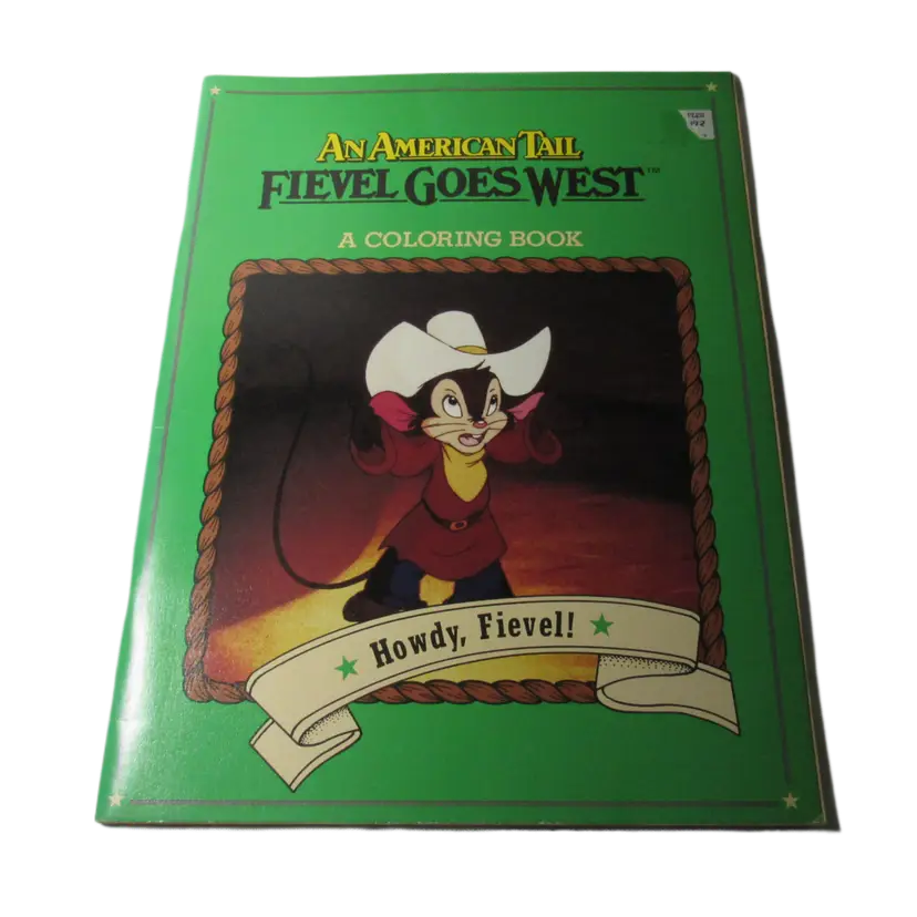Vintage New 1991 Universal Studio's An American Tail Fievel Goes West Coloring Book