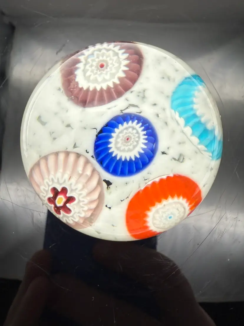 Fratelli Toso Millefiori Art Glass Paperweight