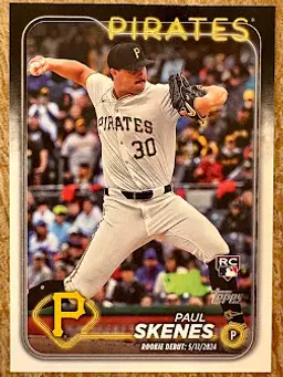 2024 Topps Update Series Paul Skenes Rookie Debut Rookie Card RC Pittsburgh Pirates