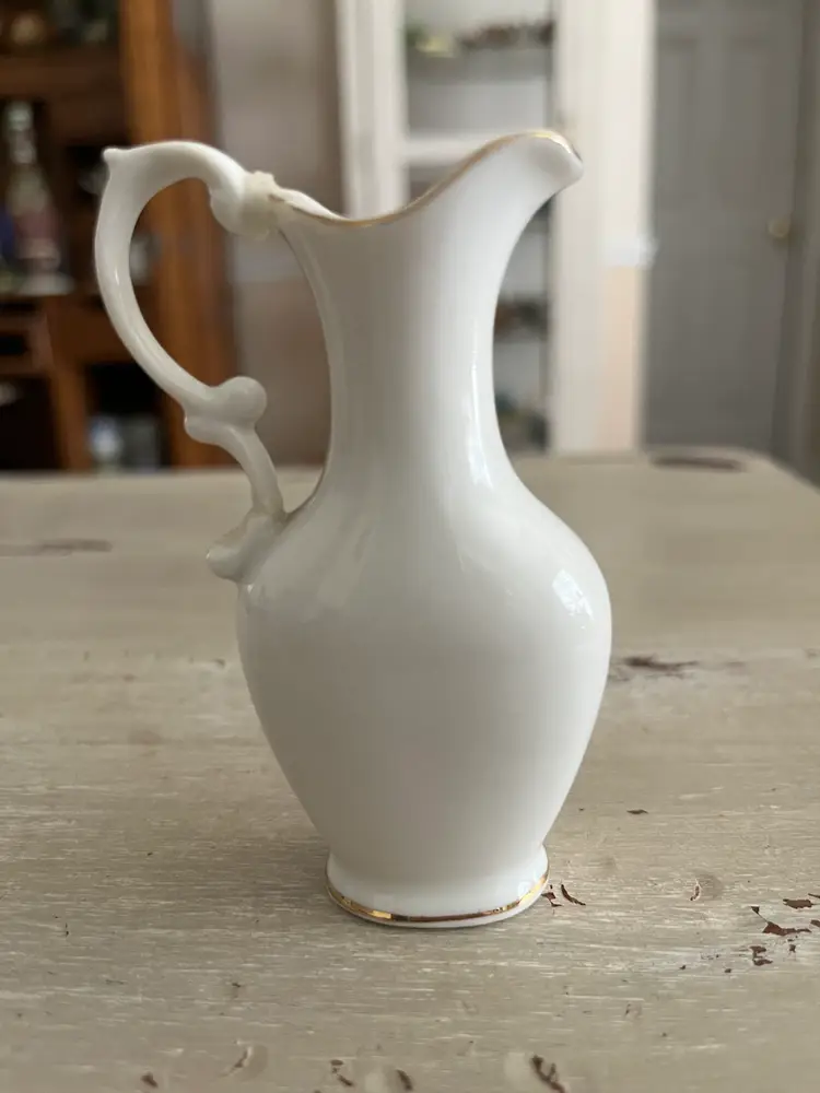 Small Porcelain Jug With Blue Flowers