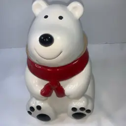 Vntg Polar Bear Cookie Jar