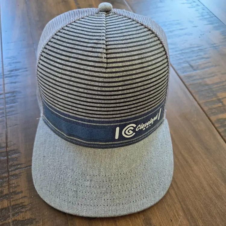 Cleveland Golf Trucker Hat Grey on Grey Adjustable Snap Back NWT