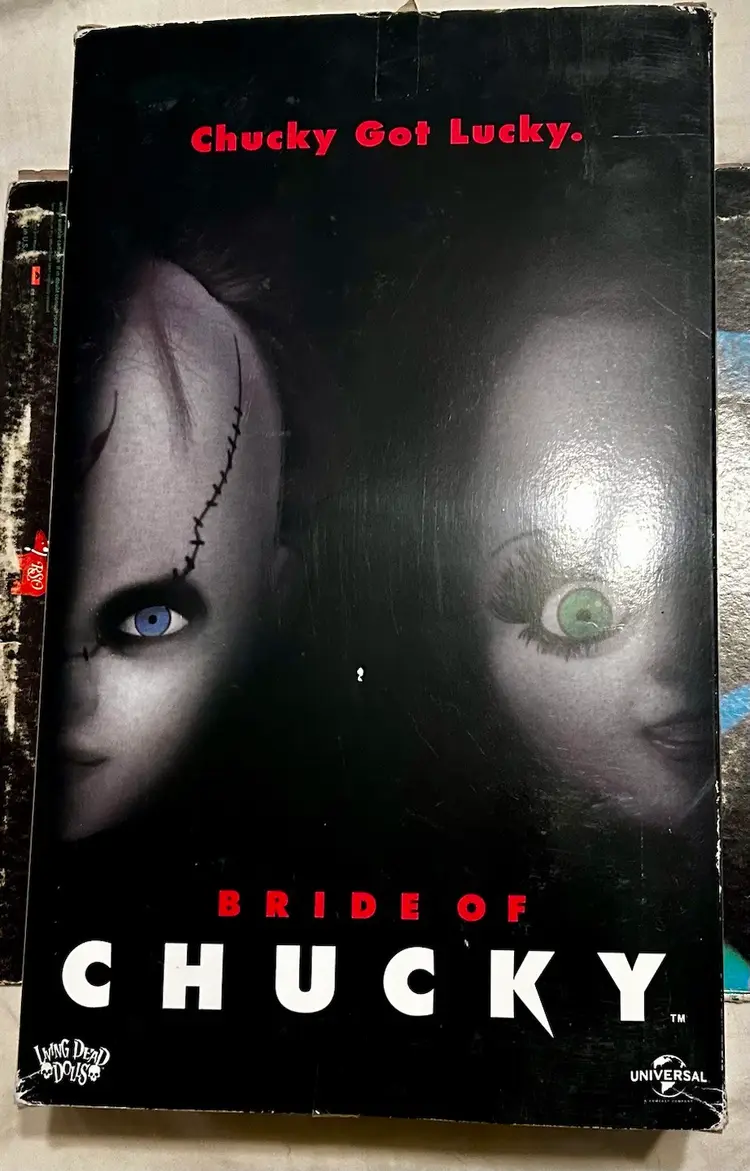 Mezco Living Dead Dolls Chucky and Tiffany Doll Good Guys Bride of Chucky Faded Box Face