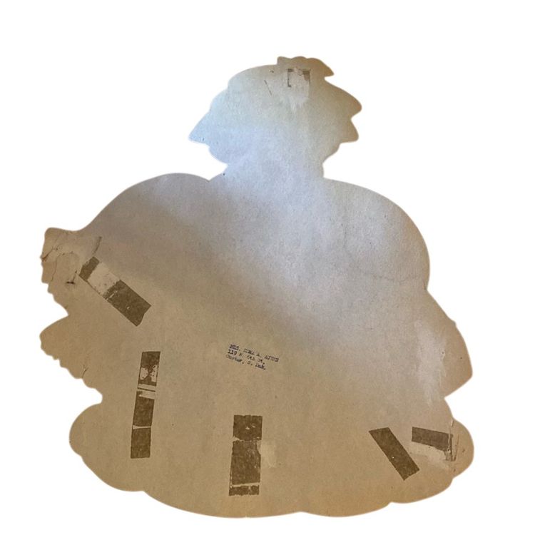 Vintage Cardboard Snowlady Hanging Decoration