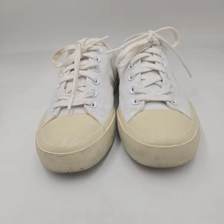 VEJA White Low Top Women's Sneakers Canvas Classic Shoes Size EUR38 US7 White