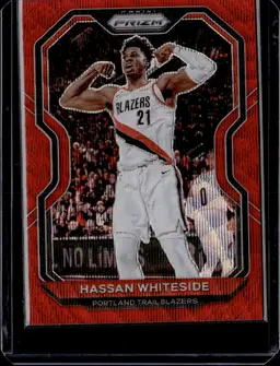 Hassan Whiteside Prizm Portland Trail Blazers Card red