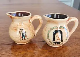 VTG Pennsbury Pottery Creamers Amish