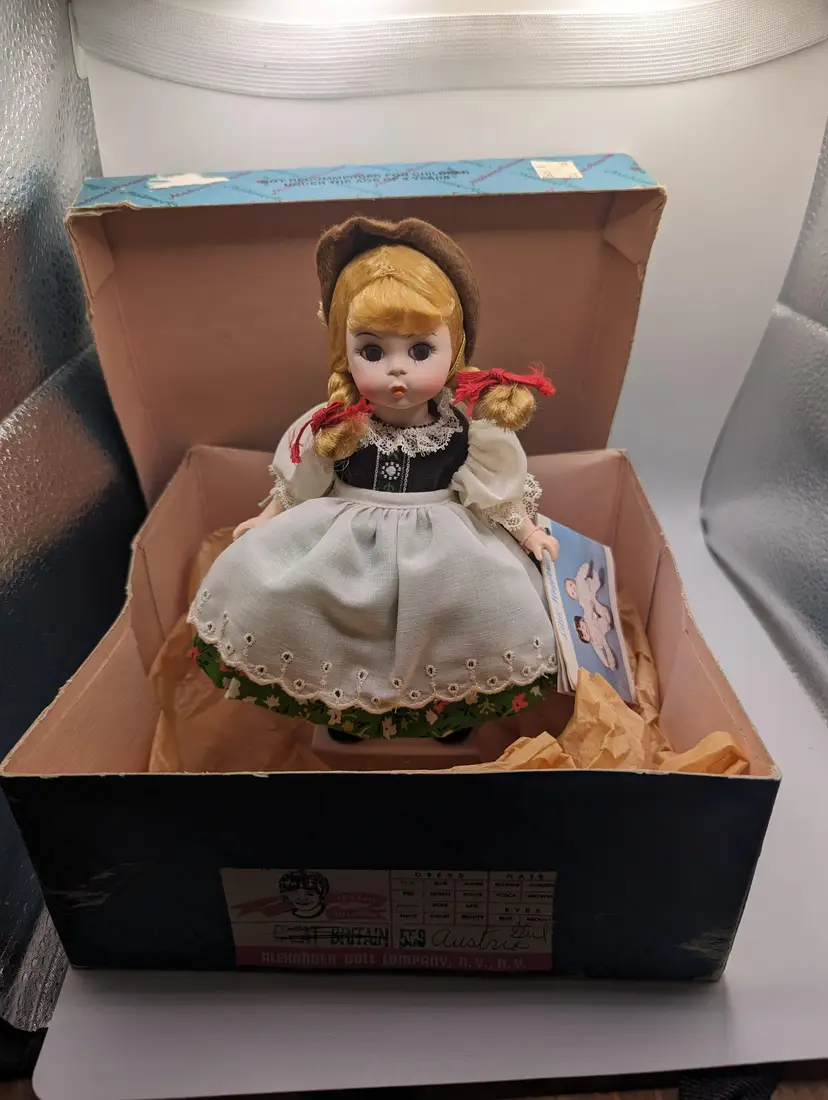 Vintage Madame Alexander Austria Doll in Original Mismatched Box