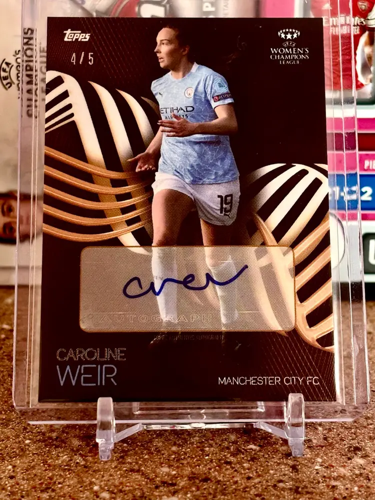 Caroline Weir 2021 Topps On Demand Knockout Orange /5 Autograph Auto Rookie RC Man City Real Madrid Scotland