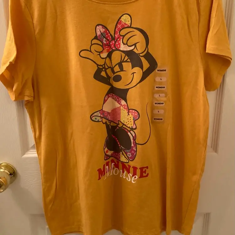 Disney Minnie Mouse, yellow T-shirt, women’s size large