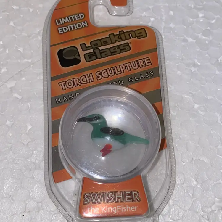 33% Off Sale- Limited Edition Looking Glass Torch Sculpture Swisher The Kingfisher Front And Back Photos (was $12)