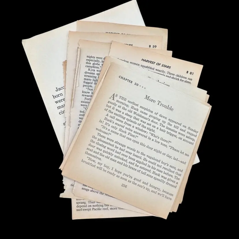 Antique/Vintage Book Pages, Assorted Variety 2.5oz