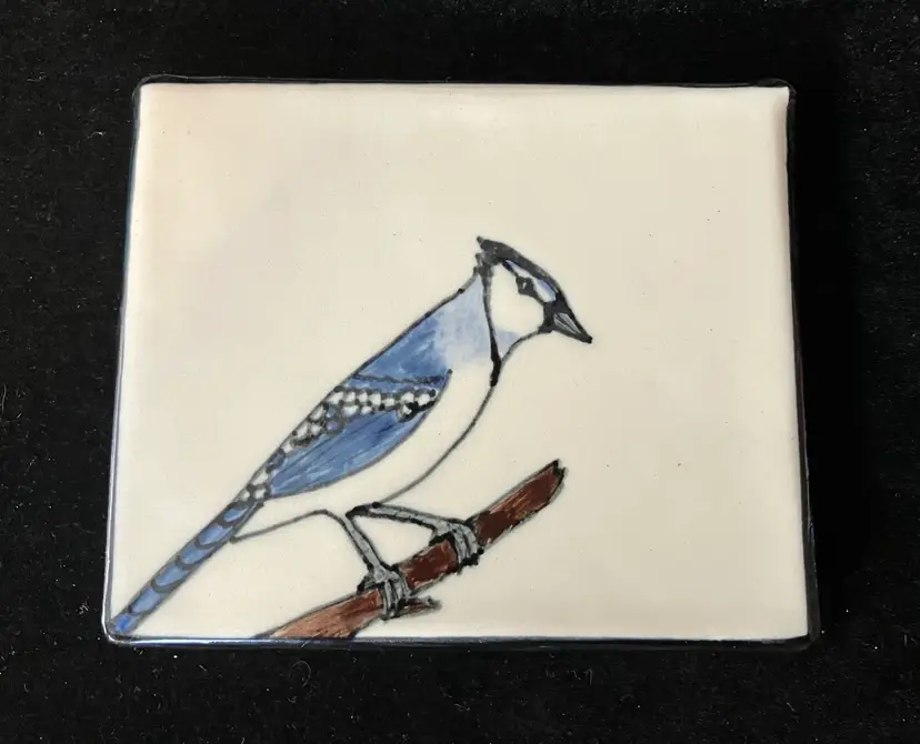 Handcrafted Ceramic Bluejay Soap Dish By Sue Dix Suramics Pottery