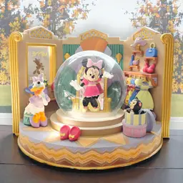 Vintage Disney Minnie's bou-tique With Minnie & Daisy Snowglobe Rare