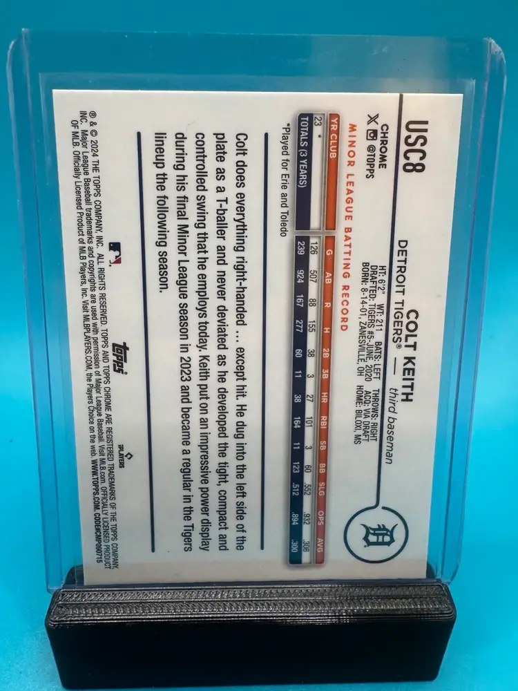 Colt Keith Topps Chrome RC Detroit Tigers