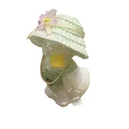 Fenton Opal Iridescent Duck (Dipsy) HP By Jennifer Cunningham (1990-2001) 3 1/2” X 3”