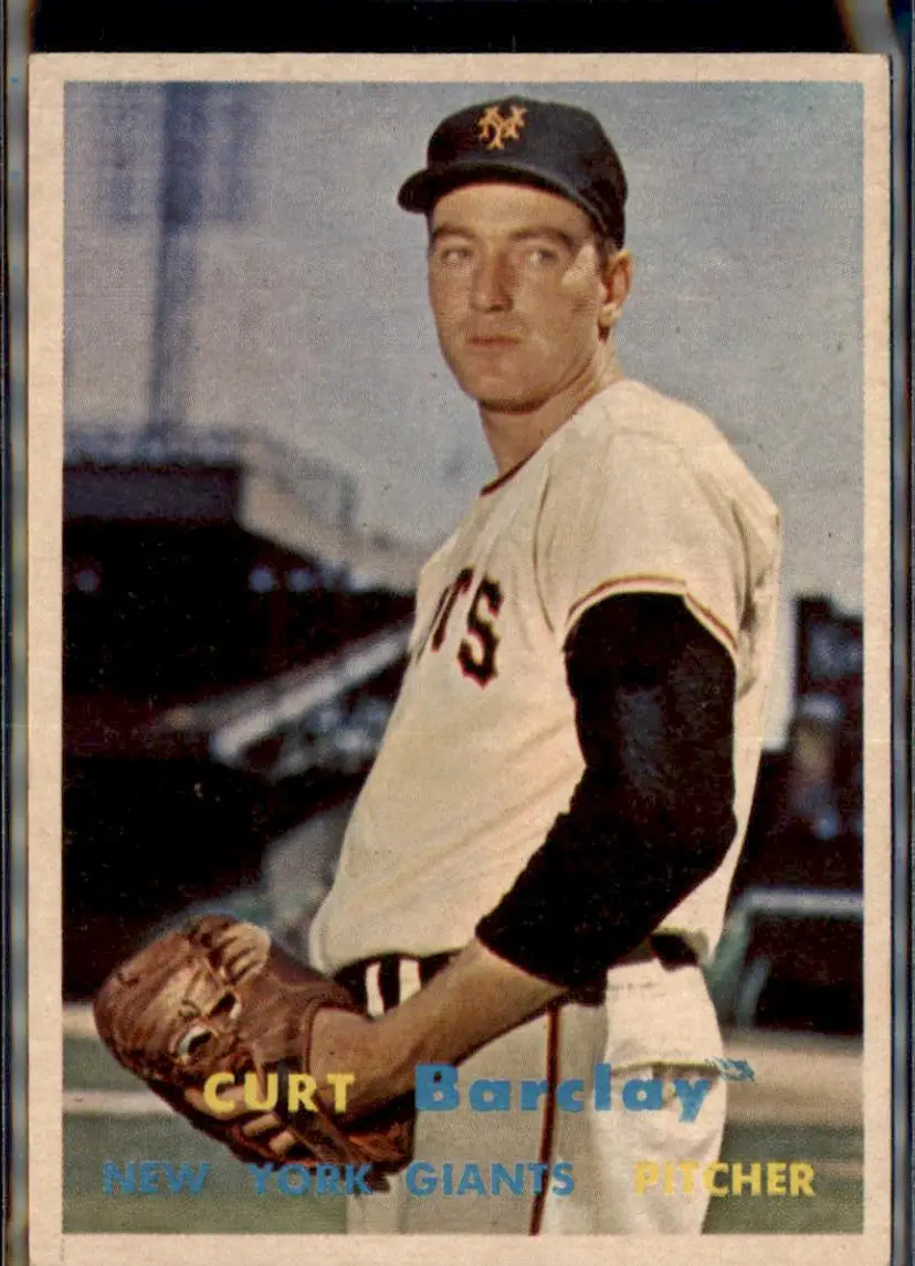 1957 Topps #361 Curt Barclay - ( pk1 ) - New York Giants