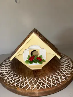 Home Bazaar Hand-made Little Wren White Bird House - Hanging Bird House