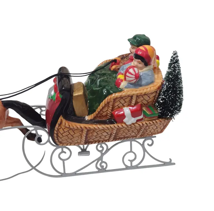 Vintage 1997 Dept 56 Snow Village A Holiday Sleigh Ride Together 54921 Christmas