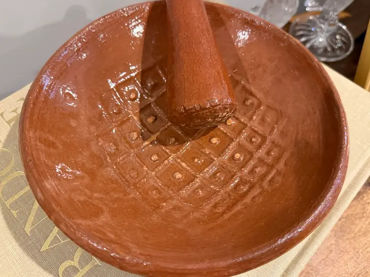 Mexican Clay Bowl Terracotta Mortar & Pestle