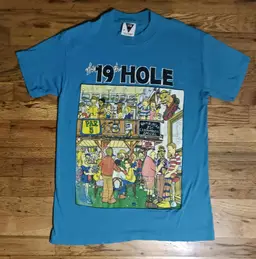 vintage single stitch Golf t shirt 19th Hole 50/50 bar club