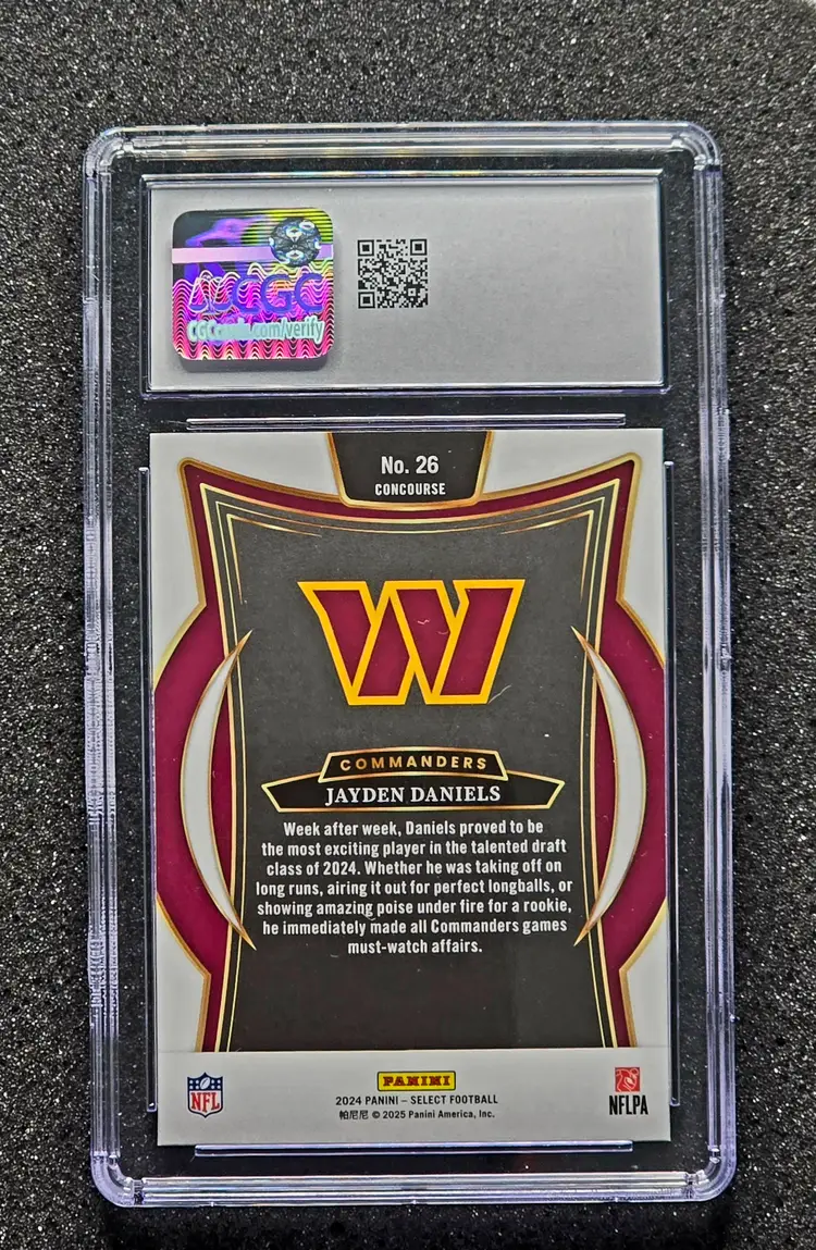 2024 Panini Select #26 JAYDEN DANIELS Rookie RC Gem PSA 10