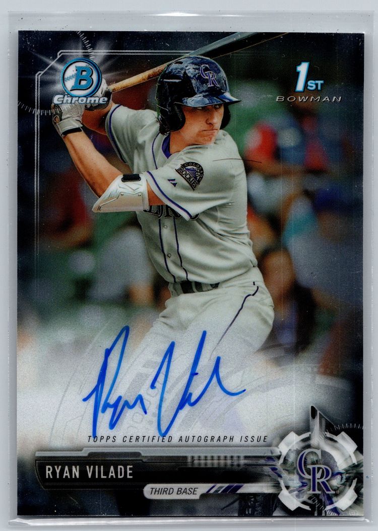 ​Ryan Vilade 2017 Bowman Chrome 1st Bowman AUTO CDA-RV Colorado Rockies