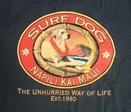 vintage Surf Dog Napili Kai Maui t-shirt Hawai Unhurried Way of Life animal