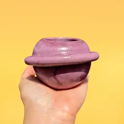 2.5” Purple Saturn Concrete Planter