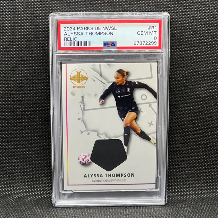 Alyssa Thompson 2024 Parkside NWSL Relic /189 PSA 10 Angel City FC Soccer Card
