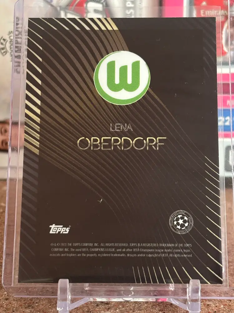 Lena Oberdorf 2021 Topps On Demand Knockout Autograph Auto /29 Rookie RC Wolfsburg Bayern Munich Germany