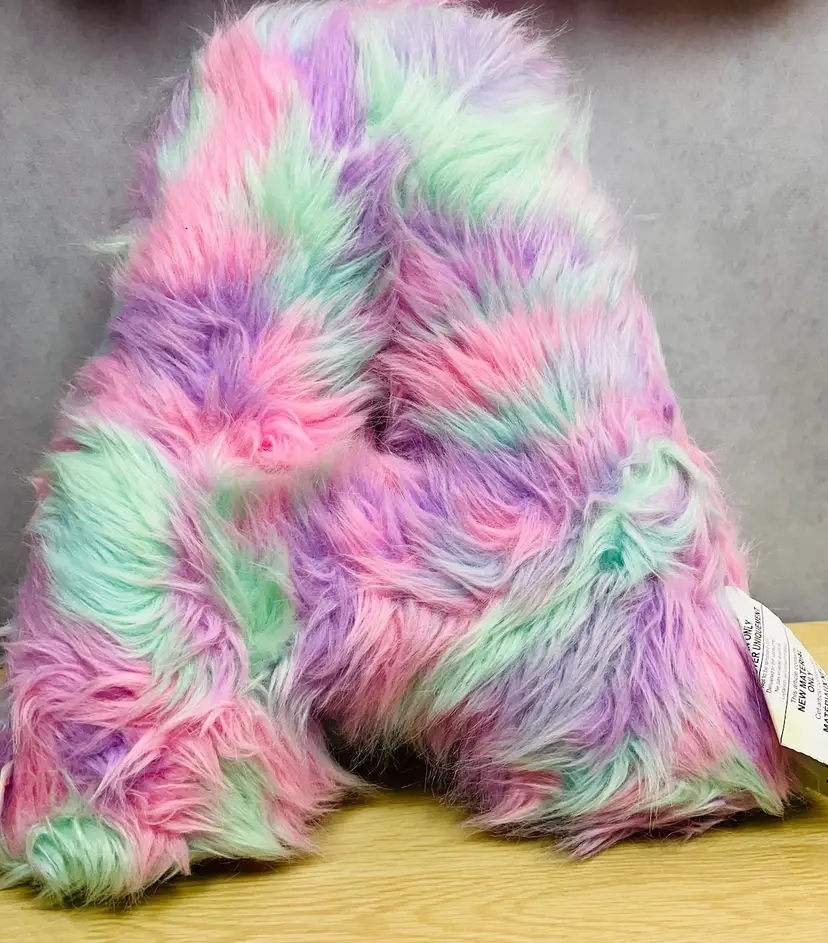 Justice Flip Sequin Fuzzy Pastel Initial A Pillow