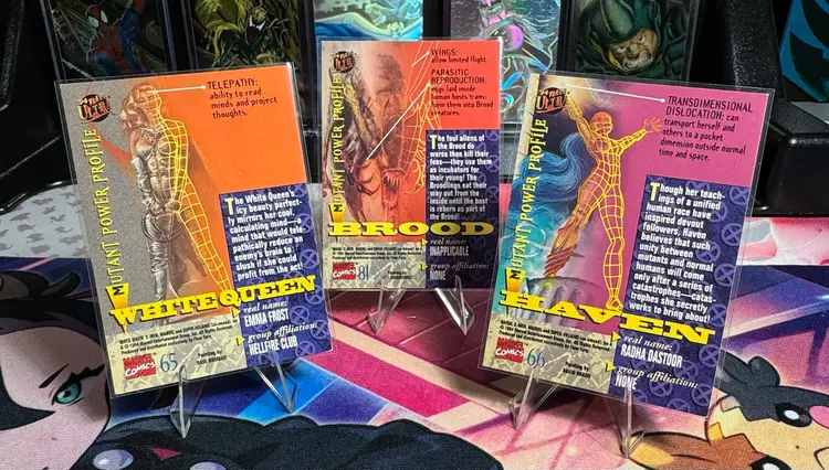 1994 Fleer Ultra Marvel 3 Card Lot Featuring Haven, Brood, And White Queen