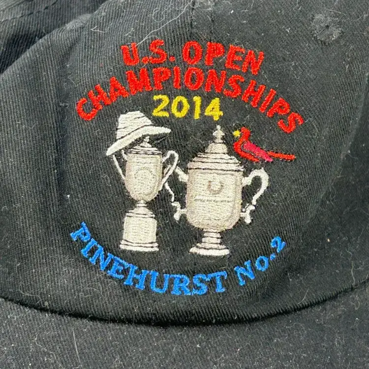 2014 US Open Championships Pinehurst No 2 Golf Hat Cap USGA Black Adjustable