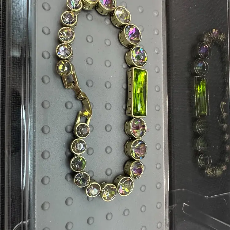 Heidi Daus Crystal Tennis Bracelet with Colorful Watermelon Stones