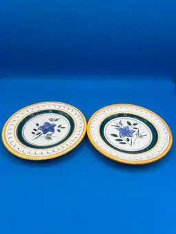 Stangl Pottery Vintage Garden Flower 6" Dessert Plates - Set Of 2