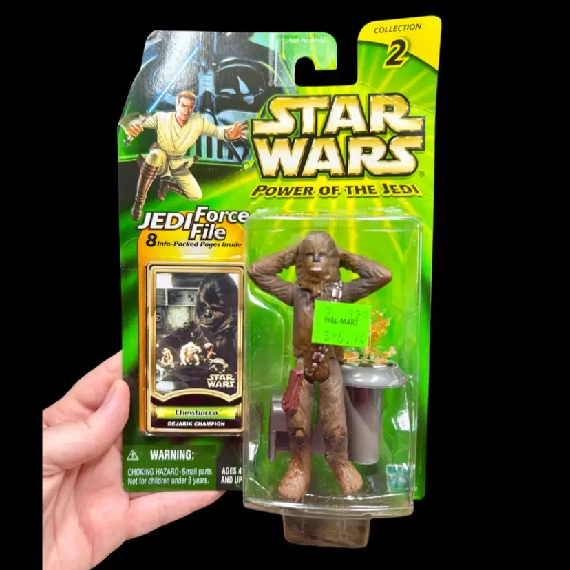'00 NOS Hasbro STAR WARS Power of the Jedi CHEWBACCA Collection 2 Action Figure