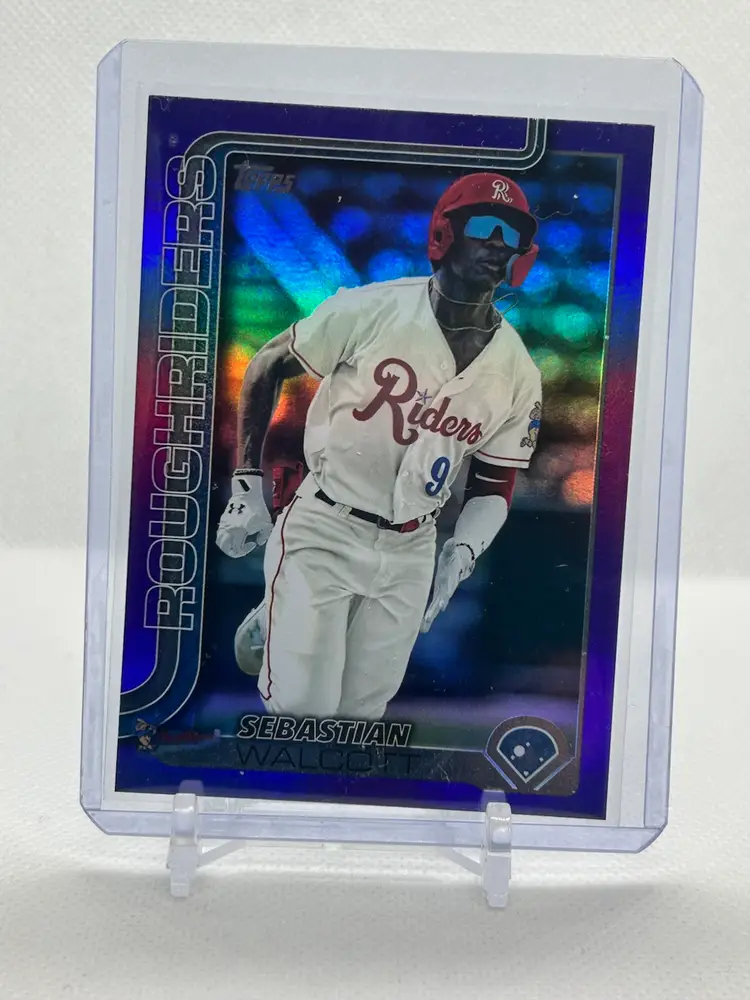 Sebastian Walcott 2025 Pro Debut Purple Refractor /299 Texas Rangers