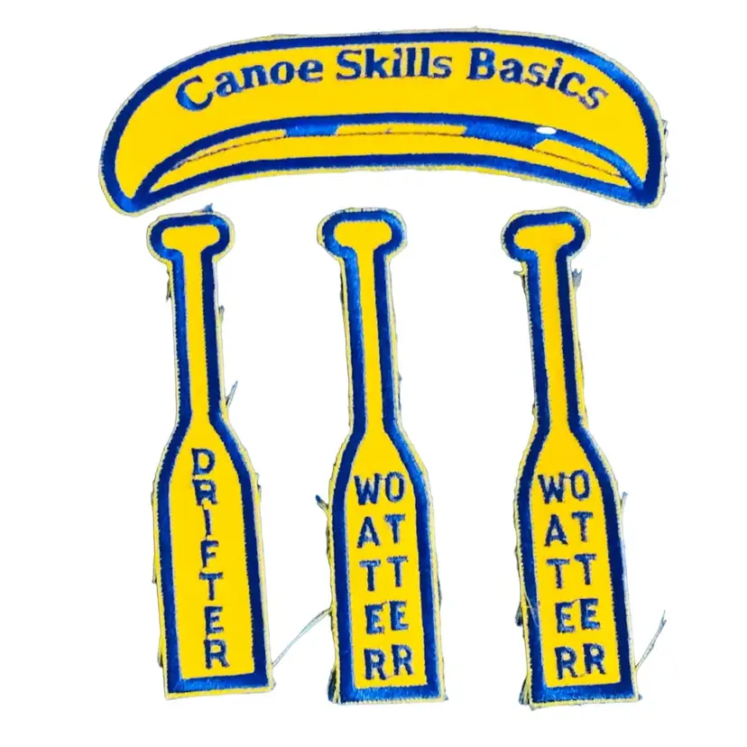 Vintage Scouting Fun Patch : Canoe Skills Basics