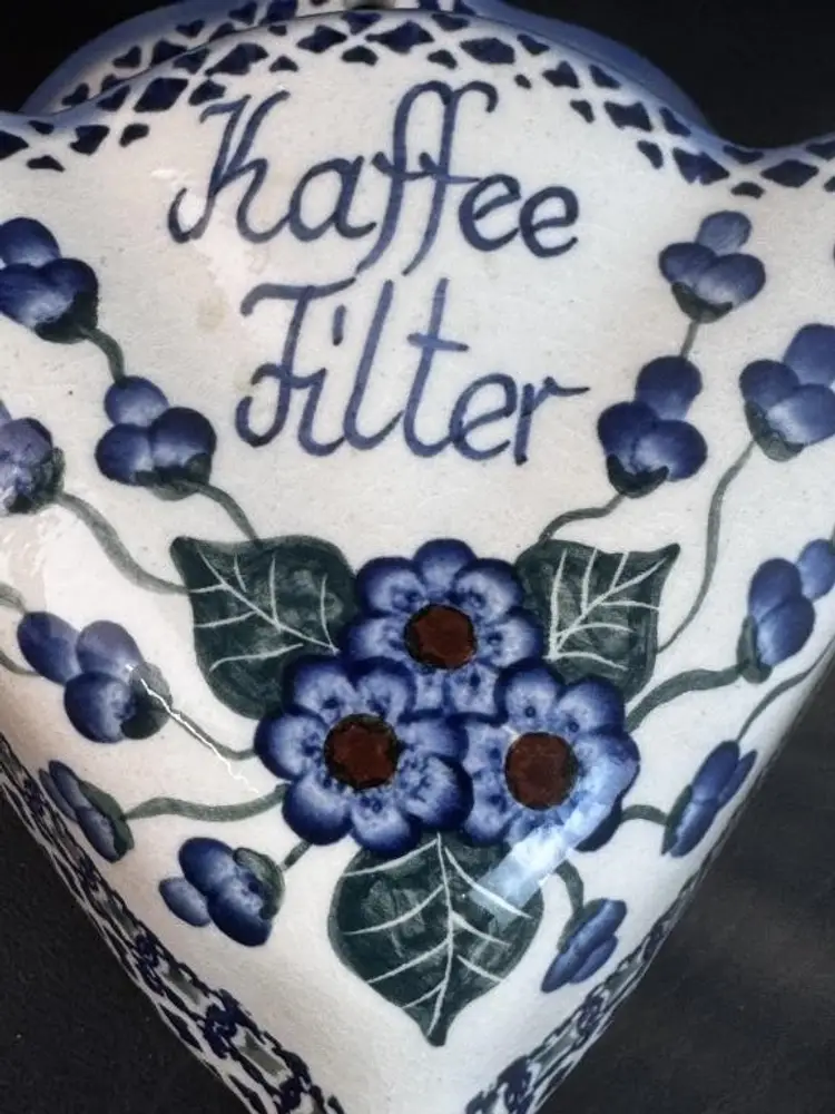 Polish Pottery Coffee Filter Holder Hand Painted