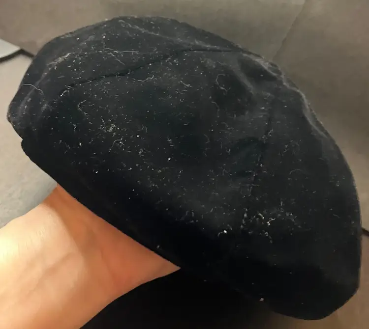 VTG Career Connections Black Velvet Beret Hat
